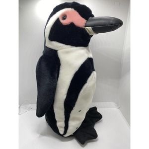 K & M Plush Penguin 15” Tall EUC 2004 Toy Stuffed Animal Soft